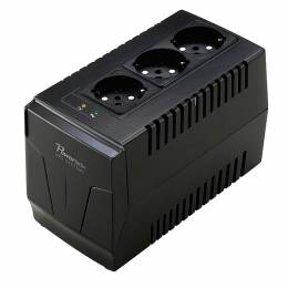 POWERTECH σταθεροποιητής ρεύματος PT-AVR-1500, 1500VA, 3x έξοδοι πρίζας