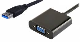 POWERTECH converter USB 3.0 σε VGA PTH-021, Full HD, μαύρο