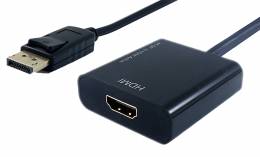 POWERTECH converter DisplayPort σε HDMI PTH-033, active, 4K, μαύρο