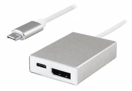 POWERTECH converter Type-C σε DisplayPort + Type-C + USB 3.0 PTH-040