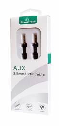 POWERTECH καλώδιο Jack 3.5mm M-M, 4 pin, OD: 4.0mm, copper, 0.50m, μαύρο