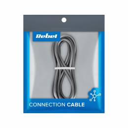 Καλώδιο USB 3.0 - USB Type-C 1m Rebel μαύρο