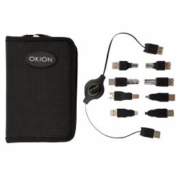 OKION Travel Kit με αναδιπλούμενο καλώδιο Spin-n-Go