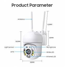 SECTEC smart κάμερα ST-389-2M-YC, 2MP, Wi-Fi, PTZ, IP65