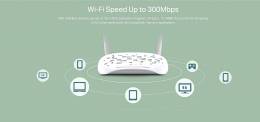 TP-LINK Wi-Fi Modem Router TD-W8961N, ADSL2+ AnnexA, 300Mbps, Ver. 3.0
