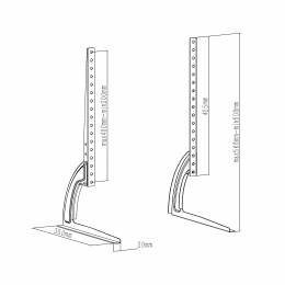 Βάση TV Επιτραπέζια 27"-60" έως 40kg Cabletech
