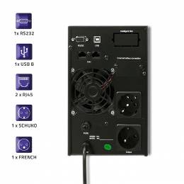 UPS 1KVA ONLINE QOLTEC PURE SINE WAVE