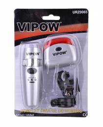 VIPOW σετ φωτισμού ποδηλάτου URZ0065, 5 LED, ασημί