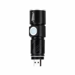 Φακός LED 3W Αλουμινίου USB REBEL