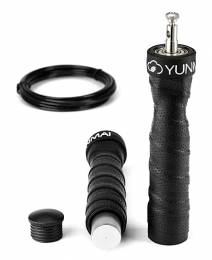 YUNMAI σχοινάκι γυμναστικής YMHR-P701 με επιπρόσθετο βάρος, μαύρο
