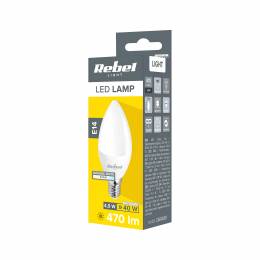 Λάμπα LED E14 5W 4000K 230V κερί Rebel