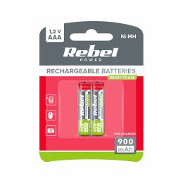 Επαναφορτιζόμενες μπαταρίες AAA HR03 900mAh REBEL (2 τμχ)