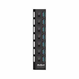 USB 3.0 Hub 7 θέσεων με διακόπτες REBEL