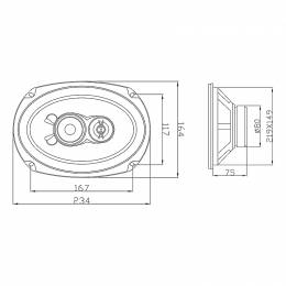 Ηχεία Ζευγάρι 3 Δρόμων 6x9" Blow