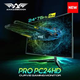 ARMAGGEDDON PIXXEL+ PROFFESIONAL GAMING CURVED MONITOR PC24HD PRO SUPER BLACK  PC24HDSB