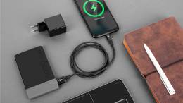 Καλώδιο USB - Lightning 1m Rebel μαύρο