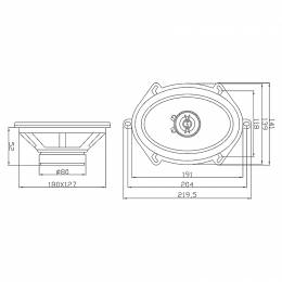 Ηχεία Ζευγάρι 3 Δρόμων 5x7" WH-5703 FORD BLOW