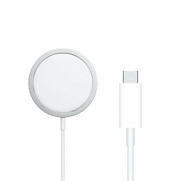 WIRELESS CHARGER APPLE MAGSAFE 15W FAST CHARGE +USB TYPE C CABLE WHITE