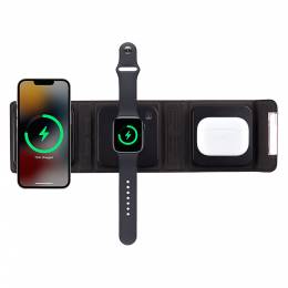 WIRELESS CHARGER 3 IN 1 MAGSAFE 15W (PHONE 15W/SMARTWATCH 5W/BLUETOOTH 3W) USB-C 1m BLACK