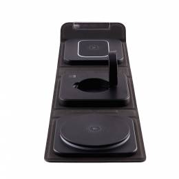 WIRELESS CHARGER 3 IN 1 MAGSAFE 15W (PHONE 15W/SMARTWATCH 5W/BLUETOOTH 3W) USB-C 1m BLACK