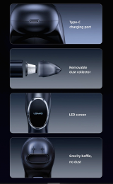 USAMS σκουπάκι χειρός  LED, 55W 4300Pa, 4000mAh μπαταρία, μαύρο