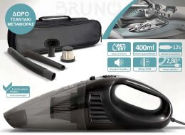 RUNO σκουπάκι αυτοκινήτου υγρών & στερεών 12V 60W, φίλτρο HEPA